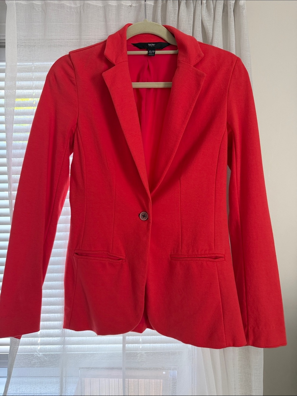 Mossimo Supply Co. Bright Coral Single-Button Blazer